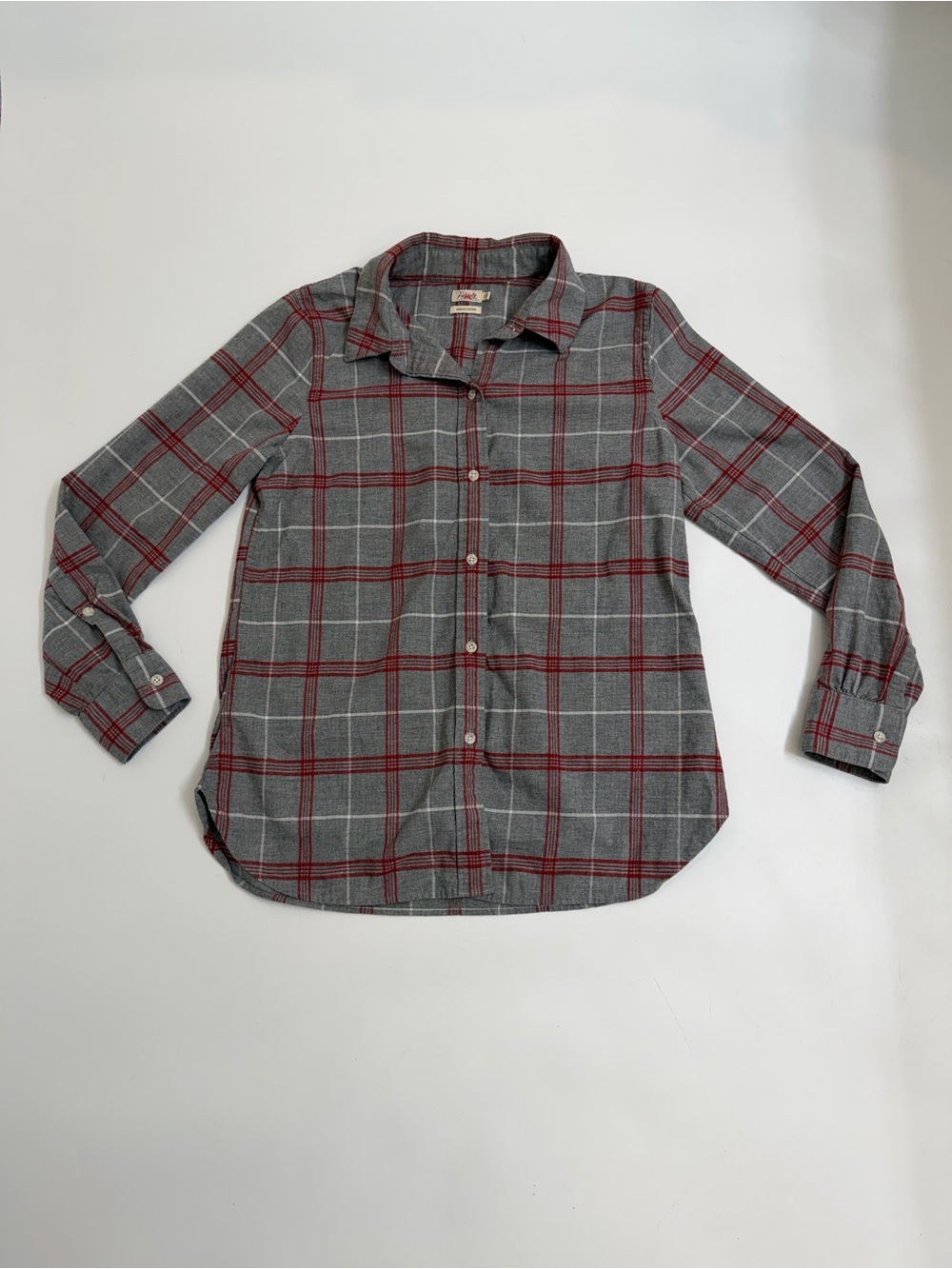 Faherty Organic Cotton Plaid‎ Button Front Shirt Size Small